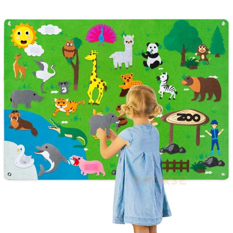 Mural Criativo Montessori - Zoológico 