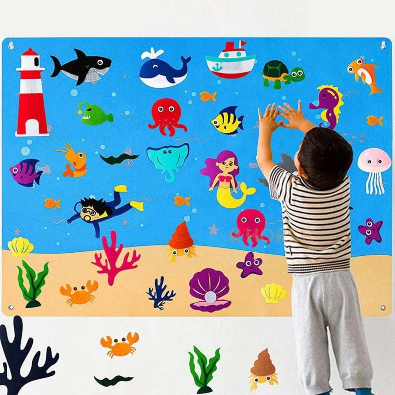 Mural Criativo Montessori - Fundo do Mar