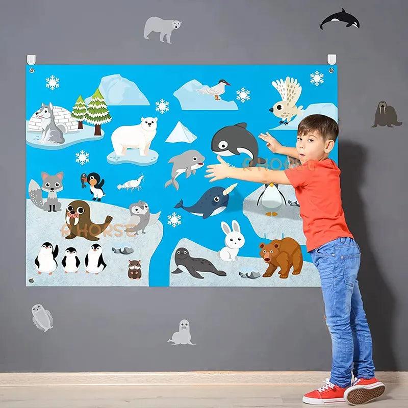 Mural Criativo Montessori - Polo Norte