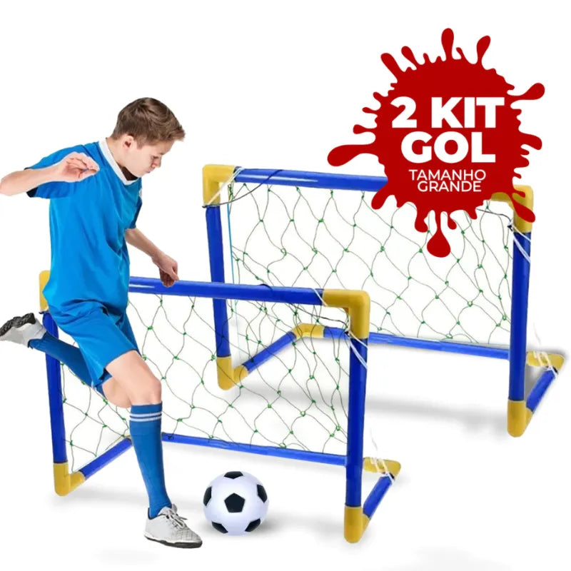Kit Futebol Golzinho Mini Trave com Rede e Bola