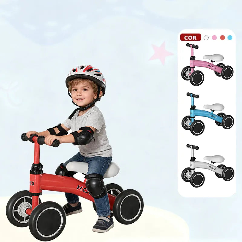 Bicicleta de Equilíbrio 4 Rodas para Bebês