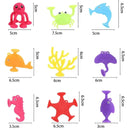 Kit 9 Brinquedo de Banho com Ventosa