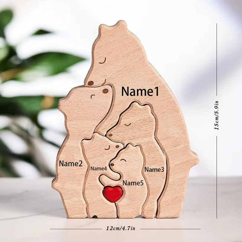 Quebra-Cabeça Mamãe Urso Solo - Personalizado