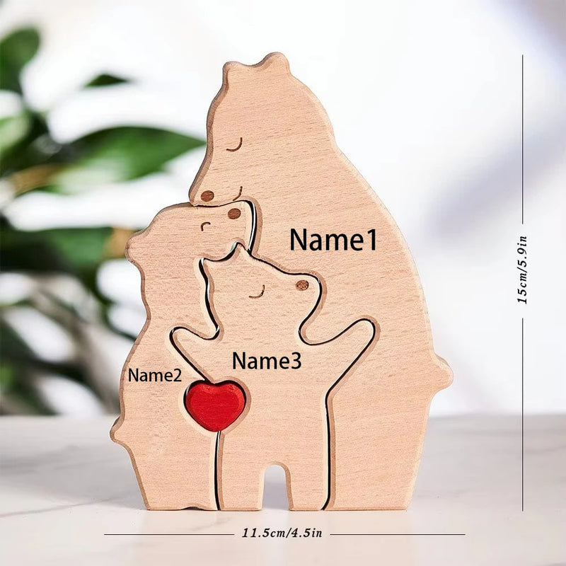 Quebra-Cabeça Mamãe Urso Solo - Personalizado
