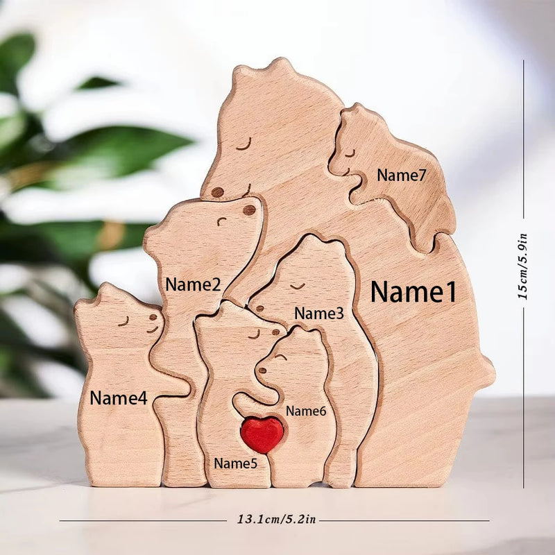 Quebra-Cabeça Mamãe Urso Solo - Personalizado