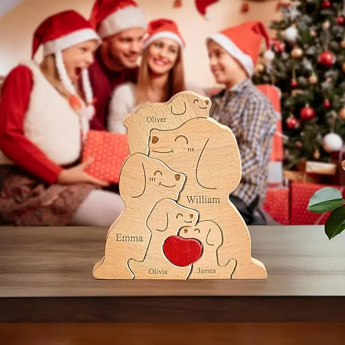 Quebra-Cabeça Família Cachorros - Personalizado