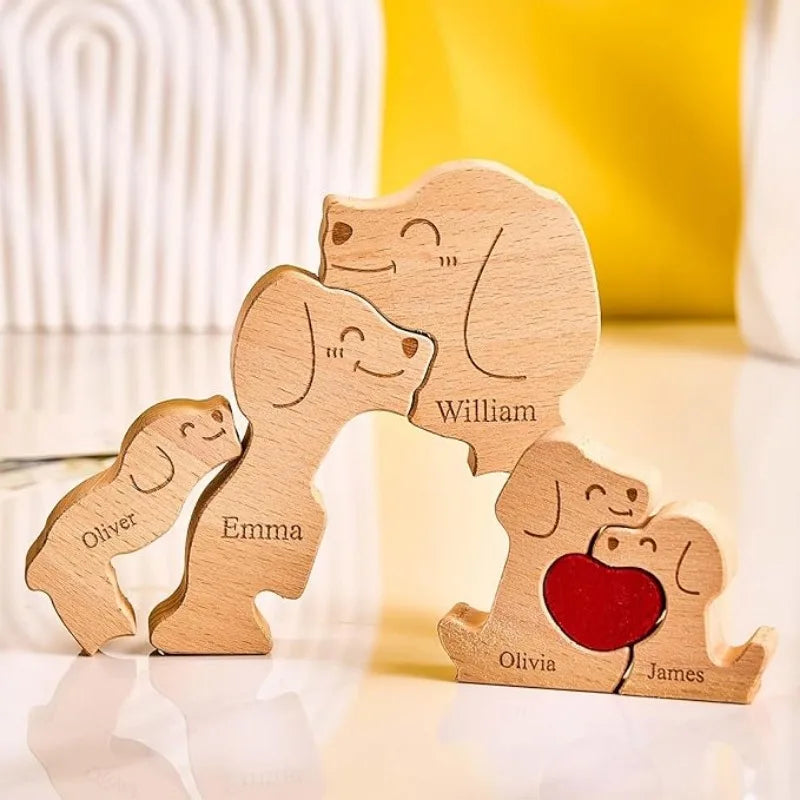 Quebra-Cabeça Família Cachorros - Personalizado