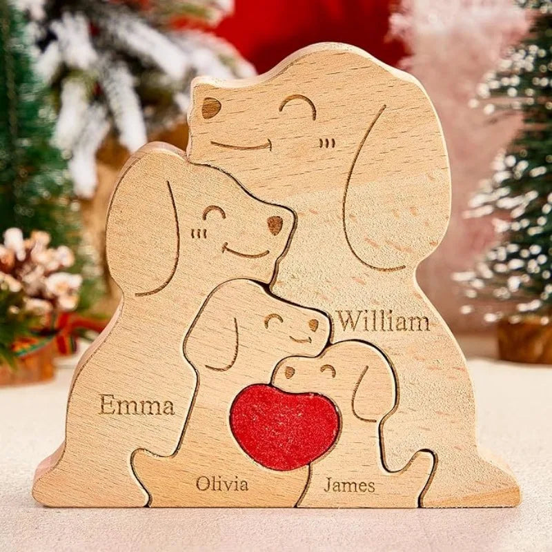 Quebra-Cabeça Família Cachorros - Personalizado
