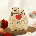 Quebra-Cabeça Família Urso Natal - Personalizado