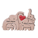 Quebra-Cabeça Família Elefante - Personalizado