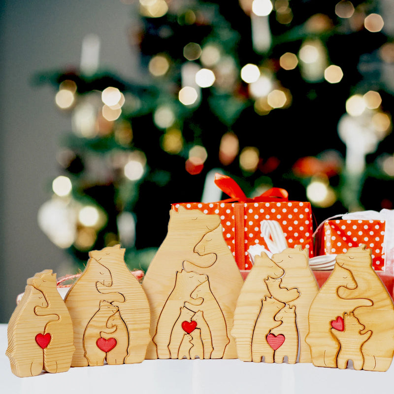 Quebra-Cabeça Família Urso - Nome Personalizado