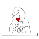 Quebra-Cabeça Família de Leões - Personalizado