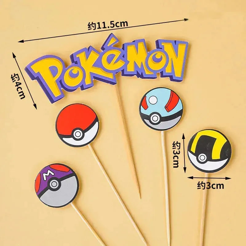 Decoração Topper para Bolo Pikachu 13 Peças
