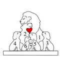 Quebra-Cabeça Família de Leões - Personalizado