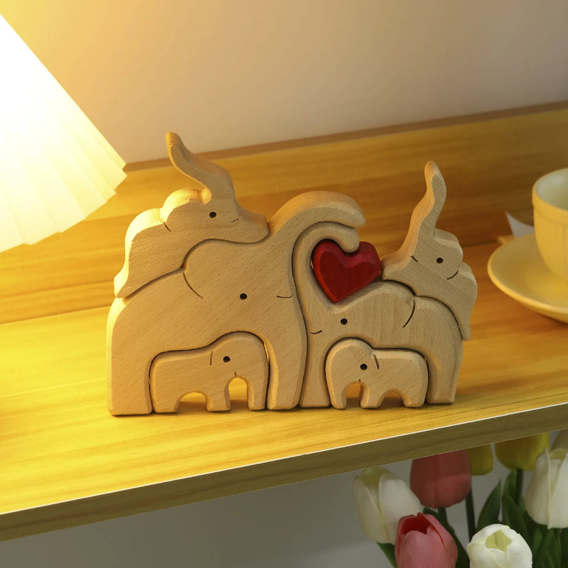 Quebra-Cabeça Família Elefante - Personalizado